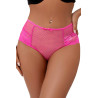 Tanga sexy rose à laçage