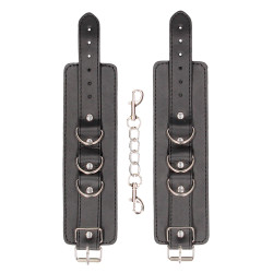 Menottes Premium en cuir noir - Ouch! by Shots