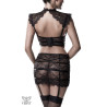 Set érotique jupe à jarretelles et top dentelle - Grey Velvet