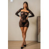 Mini robe résille dos nu - J Lingerie