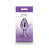 Plug bijou aluminium chromé violet M