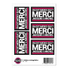 5 stickers J&M noir logo rectangle