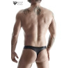 String noir wetlook et mesh - Regnes