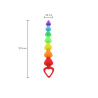 Stimulateur anal Rainbow Heart Beads - Toyjoy