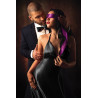 Bandeau BDSM satin pourpre - Sweet Caress