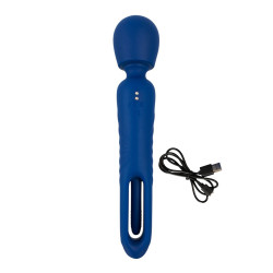 Vibro Wand réversible avec langue vibrante - Sweet Smile
