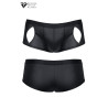 Shorty ouvert noir wetlook - Regnes