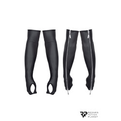 Gants longs en wetlook avec fermetures éclair - Regnes