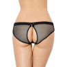 Culotte ouverte en résille noire