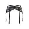 Porte-jarretelles tulle et dentelle noir V-10712 - Axami 