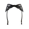 Porte-jarretelles tulle et dentelle noir V-10712 - Axami 