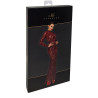 Robe fendue en tulle floqué Kink Royal F383 - Noir Handmade