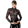 Chemise dentelle Noirelle F377 - Noir Handmade