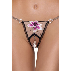 String ouvert Fleur brodée - Cottelli LINGERIE