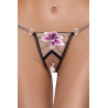 String ouvert Fleur brodée - Cottelli LINGERIE