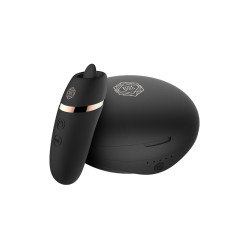 Stimulateur 2 en 1 avec langue vibrante - Rosy Gold