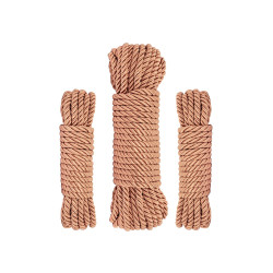 Coffret 3 cordes de bondage Premium - Rosy Gold