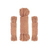Coffret 3 cordes de bondage Premium - Rosy Gold