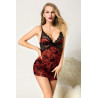 Nuisette et string rouge - J Lingerie