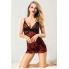 Nuisette et string rouge - J Lingerie