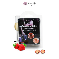 2 Brazilian Balls - fraise & champagne