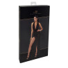 Robe longue fendue Onyx F373 - Noir Handmade