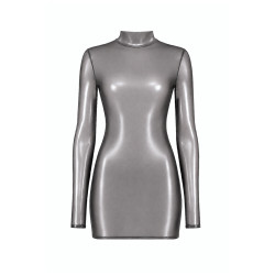Mini robe manches longues Moondust F431 - Noir Handmade