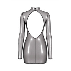 Mini robe manches longues Moondust F431 - Noir Handmade