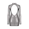 Mini robe manches longues Moondust F431 - Noir Handmade